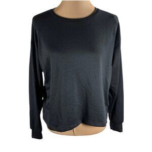 NWT Circle X Basic Black 3/4 Sleeve Cropped Tee S